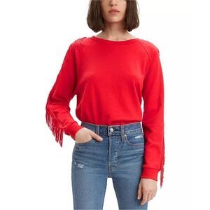 Levi’s Red Fringed Crewneck Sweatshirt - Size: Small